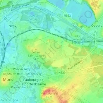 Carte topographique La Masure, altitude, relief