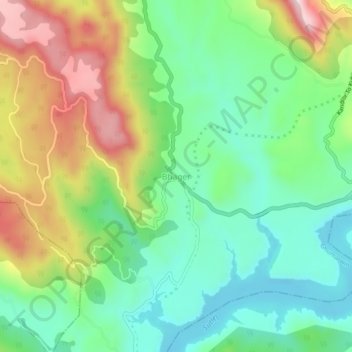 Carte topographique Bhager, altitude, relief