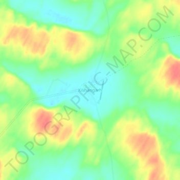 Carte topographique Kishangarh, altitude, relief