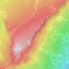 Carte topographique Даховская — плато Лаго-Наки, altitude, relief