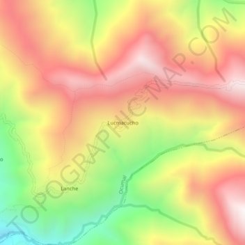 Carte topographique Lucmacucho, altitude, relief