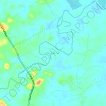 Carte topographique Segaliud, altitude, relief
