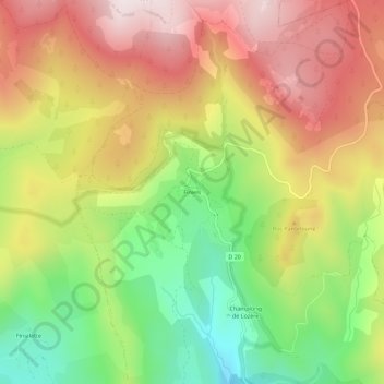 Carte topographique Finiels, altitude, relief