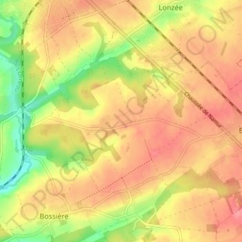 Carte topographique Ferooz, altitude, relief