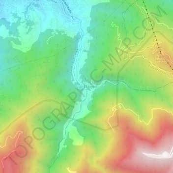 Carte topographique Sidi El Kebir, altitude, relief