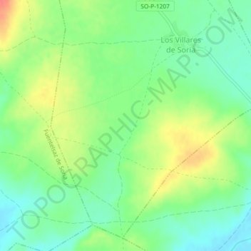 Carte topographique La Botijuela, altitude, relief