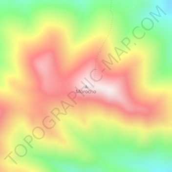 Carte topographique Morocho, altitude, relief