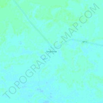 Carte topographique Santa Rosa, altitude, relief
