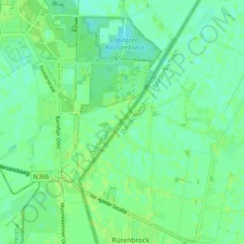 Carte topographique Hahnentange, altitude, relief