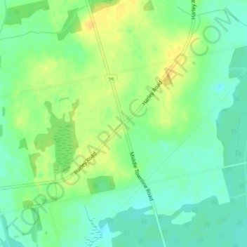 Carte topographique Harley, altitude, relief