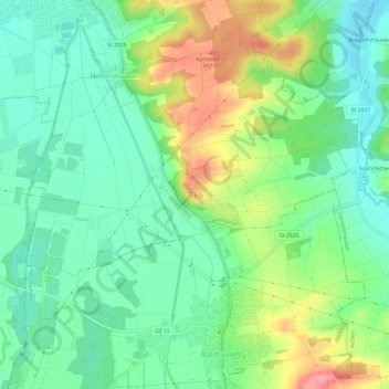 Carte topographique Burg, altitude, relief