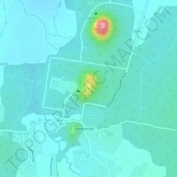 Carte topographique Sigiriya, altitude, relief