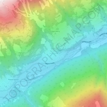 Carte topographique Tresdorf, altitude, relief