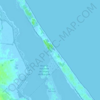 Carte topographique Pineto, altitude, relief