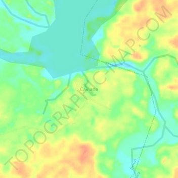 Carte topographique Caviana, altitude, relief
