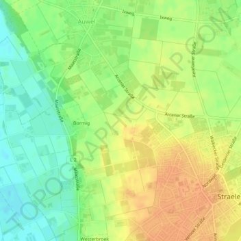 Carte topographique Gieselberg, altitude, relief