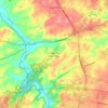 Carte topographique Chadds Ford Township, altitude, relief