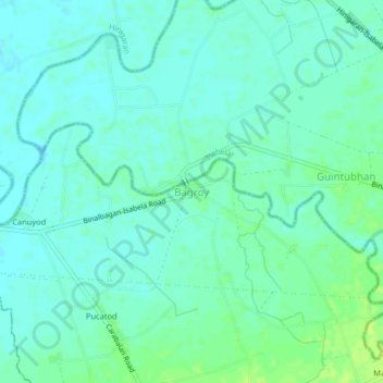 Carte topographique Bagroy, altitude, relief