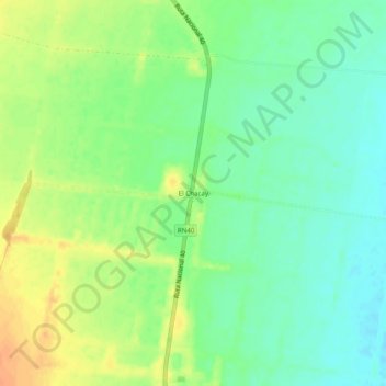 Carte topographique El Chacay, altitude, relief