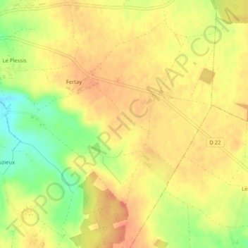 Carte topographique Le Grand Guignier, altitude, relief