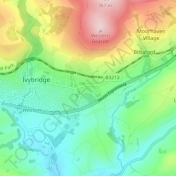 Carte topographique North Filham, altitude, relief