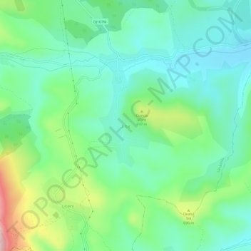 Carte topographique Lita, altitude, relief