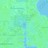 Carte topographique Middle Tampa Bay, altitude, relief