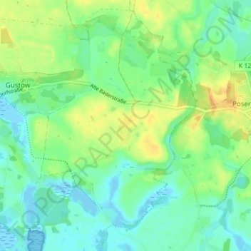 Carte topographique Benz, altitude, relief