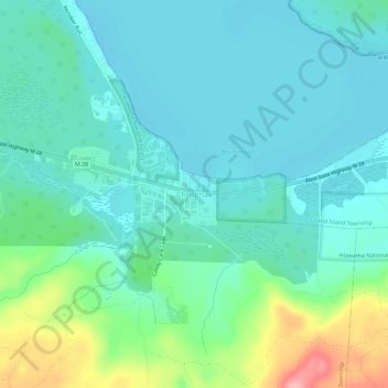 Carte topographique Christmas, altitude, relief