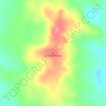 Carte topographique Cerro Manchao, altitude, relief