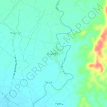 Carte topographique Bayotbot, altitude, relief