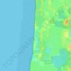 Carte topographique Stella-Plage, altitude, relief