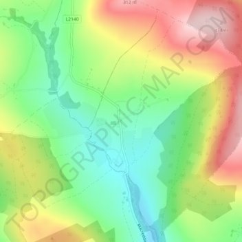 Carte topographique Macreddin, altitude, relief