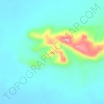 Carte topographique Azouza, altitude, relief