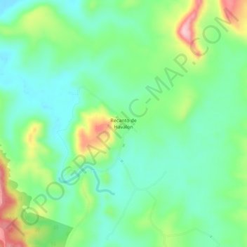 Carte topographique Recanto de Havalon, altitude, relief