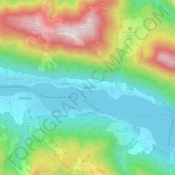 Carte topographique Neusach, altitude, relief