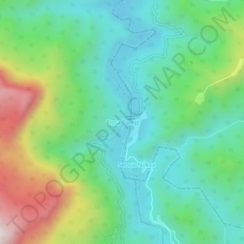 Carte topographique Tissa Camp, altitude, relief