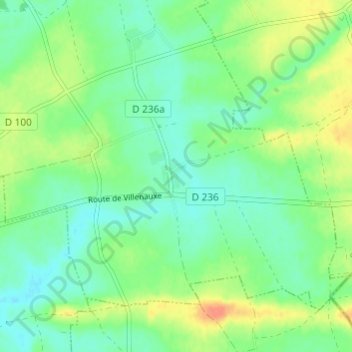 Carte topographique Saint-Martin-Boulogne, altitude, relief
