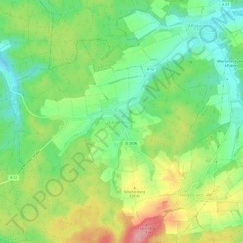 Carte topographique Lauterbrunn, altitude, relief