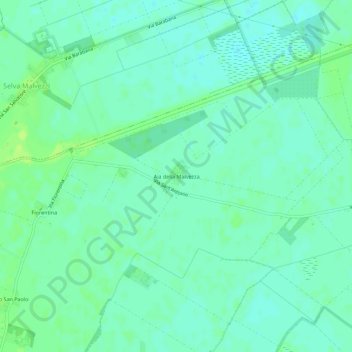 Carte topographique Aia della Malvezza, altitude, relief