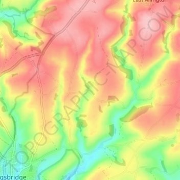 Carte topographique Goveton, altitude, relief