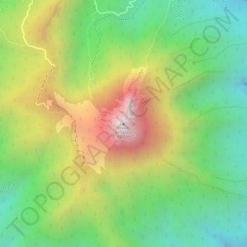 Carte topographique Nevado de Colima, altitude, relief