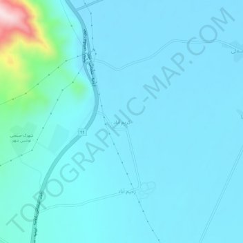 Carte topographique کریم آباد, altitude, relief