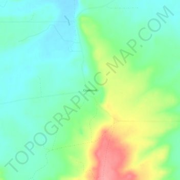 Carte topographique Coalmont, altitude, relief