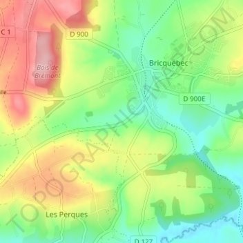 Carte topographique La Source, altitude, relief