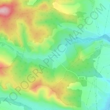 Carte topographique Almașu Mic, altitude, relief