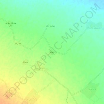 Carte topographique Karimabad, altitude, relief