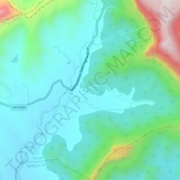 Carte topographique Pahine, altitude, relief