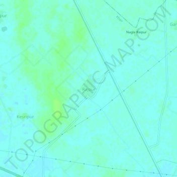 Carte topographique Rajpur, altitude, relief