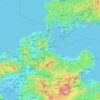 Carte topographique 京都郡, altitude, relief